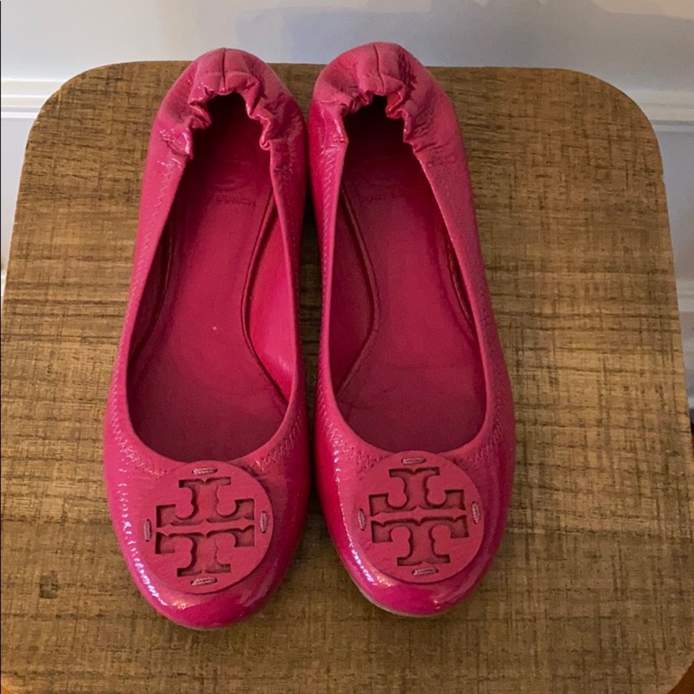 Tory Burch patent leather flats. Barely worn